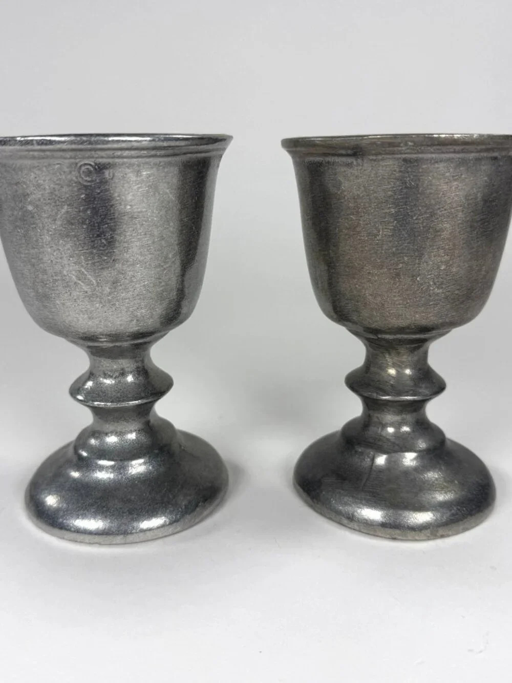 Vintage RWP Wilton Armetale Pewter Wine Goblets Plough Tavern 5 Inch